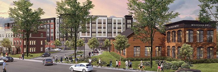 Hudson Meridian Construction Group and Paredim Partners start 398-unit multifamily community at 201 Munson St. in the Science Park section of New Haven, CT